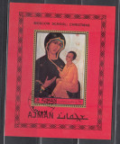 A10 ZZC 61 - Colita foarte veche - Ajman - pictura religioasa, Arta, Stampilat