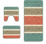 Set covorase baie 3 piese, Model Geometric 60x100cm
