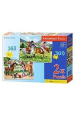 Puzzle 2 in 1 Castorland - Riding Horses foto