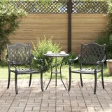 Scaune Exterioare vidaXL Negru Aluminiu 56 x 55 x 92.5 cm Solid