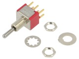Comutator basculant DPDT ON-ON pentru PCB -30&divide;85&deg;C