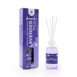 Odorizant de camera, cu betisoare de rattan, Basic, miros de lavanda, 95ml, Gimihome