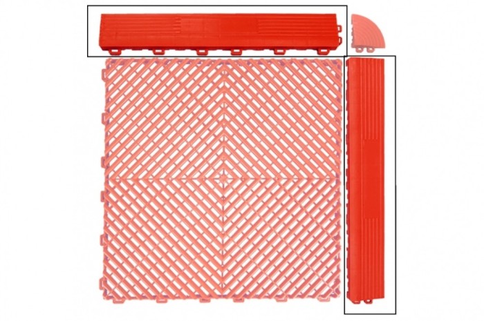 Margini Pardoseala Modulara Ventilata pentru Garaj Depozit Rosu Performance AutoTuning