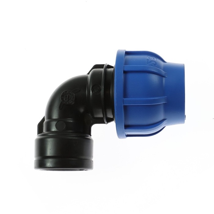 Cot compresiune PEHD, filet interior, D 32 mm x 3/4&quot;