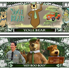 !!! SUA = FANTASY NOTE (TJ6) = DESENE ANIMATE : YOGI BEAR - 2013 - UNC