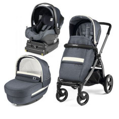 Carucior 3 In 1, Peg Perego, Book Plus S, Titania, baza i-Size inclusa, Luxe Mirage