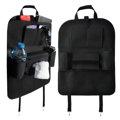 Organizator scaun auto, 6 buzunare, prindere Velcro, 54 x 40 cm, negru foto