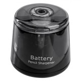 Ascuțitoare Electrică, Cilindru, Culoare Negru, Funcționează cu Baterii AA, Oem