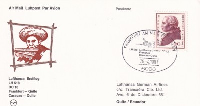 FILATELIE TEMATICA - PLIC GERMANIA TEMATICA AVION AVIOANE AVIATIE AIRMAIL foto