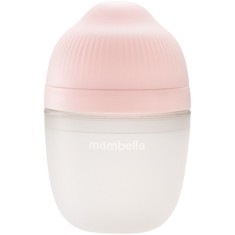 Biberon Anticolici Mombella Breast-Like cu Tetina M flux mediu, 100% Silicon, 210 ml Old Roze foto