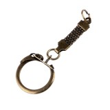 Cumpara ieftin Baza breloc bronz cu carabina si inel rotund pentru chei, accesorii handmade, genti si portofele, 6.5 cm