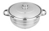 Oala inox cu capac ZLN-7246, COCINERA,diametru 22 cm,capacitate 3 L, Floria