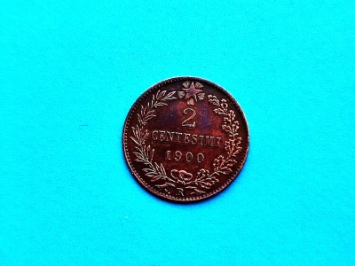 2 Centesimi 1900-( S. ) -Italia-Calitate-Rar foto