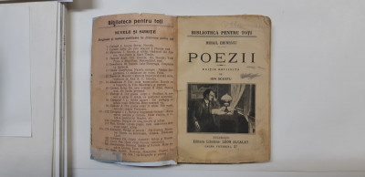 Eminescu: POEZII.Editie de I. Scurtu, Bucuresti (1918?) foto