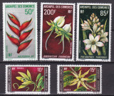 Comore 1969 flori MI 97-101 MNH, Nestampilat
