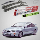 Cumpara ieftin Ștergătoare Ford Sierra RS Cosworth Sedan 1987-1990 | Set Față și Spate Flat &ndash; TeamCar&reg;