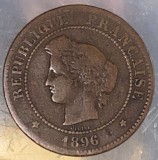 5 CENTIMES 1896(,,A&quot;)REPUBLIQUE FRANCAISE/ MONEDA DIN POZE