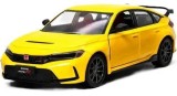 Macheta Honda Civic Type R galbena Welly 1:34 replica metal usi deschise cu resort