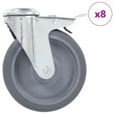 Cumpara ieftin Roți pivotante cu gaură pentru șurub, 8 buc., 125 mm