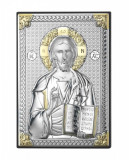 Iconita Argintata Iisus Hristos 5&amp;#215;7 cm COD: 2690