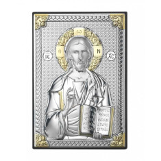 Iconita Argintata Iisus Hristos 5&amp;#215;7 cm COD: 2690