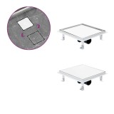 Cumpara ieftin Rigola de dus capac plat gresie 2-in-1 28x28 cm otel inoxidabil