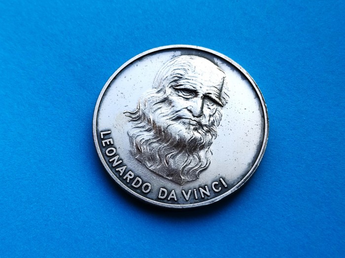 Placheta Leonardo Davinci-33 mm.