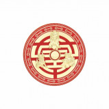 Abtibild sticker feng shui cu scutul celor trei gardieni celesti 2022 - 5cm, Stonemania Bijou