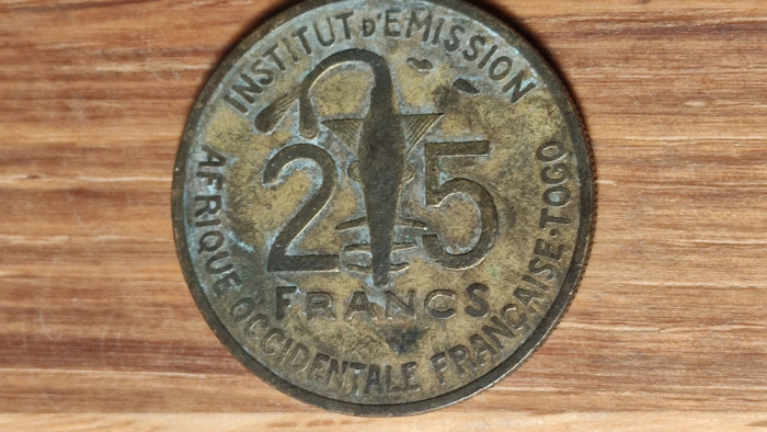 Africa de vest franceza - Togo - 25 francs 1957
