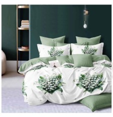 Lenjerie pat dublu,bumbac finet,6 piese,cearceaf normal 220x240cm, cearceaf pilota 200x220cm, 2 fete de perna 50x70, 2 fete de perna 70x70-A1097