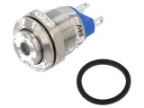 Comutator anti-vandalism SPST-NO 2A/36VDC IP65 verde