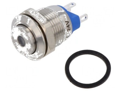 Comutator anti-vandalism SPST-NO 2A/36VDC IP65 verde foto