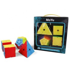 Set Cuburi Rubik 4 in 1 Moyu Mofang JiaoShi foto