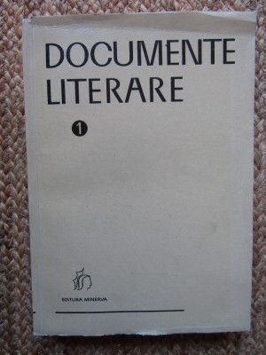 Gh. Cardas - Documente literare, vol. 1 (editia 1971) foto