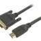Cablu DVI-D HDMI 1,8m, negru