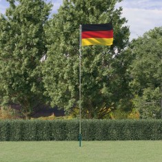 vidaXL Steag Germania și st&acirc;lp din aluminiu, 5,55 m
