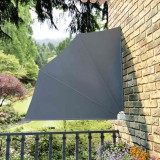 VidaXL Copertină laterală pliabilă de balcon, gri, 140x140 cm