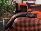 Cumpara ieftin Set Complet Dazzle Orange-Negru, cu 8 piese (Bumbac 100%)