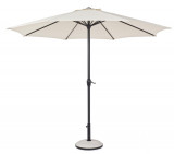 Umbrela pentru gradina/terasa Kalife, Bizzotto, &Oslash;300 cm, stalp &Oslash;46/48 mm, aluminiu/poliester, ecru
