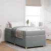 VidaXL Cadru de pat cu saltea Gri deschis 90 x 190 cm țesătură 3398327