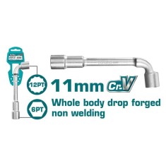 Cheie tubulara TOTAL tip L - 11mm INDUSTRIAL