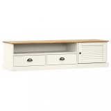 Cumpara ieftin Comoda TV VIGO, alb, 156x40x40 cm, lemn masiv de pin
