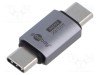 Adaptor USB 4.0 USB C Goobay, mufă nichelată, din ambele părţi