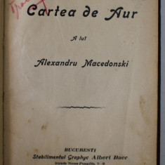 CARTEA DE AUR A LUI ALEXANDRU MACEDONSKI , 1902