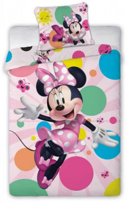 Lenjerie de pat Minnie Mouse 140 x 200, 100% bumbac foto