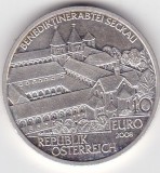 Monedă comemorativă Austria 10 euro 2008 &ndash; Abația Benedictină Seckau