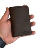 Portofel, personalizabil, din piele naturala, compartiment marunt, Jack 2 M, Negru, Elyk Creation