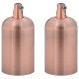 Cumpara ieftin Suporturi de lampa 2 buc Rosu Bronz E27