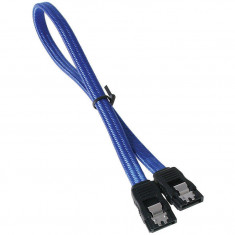 Cablu Bitfenix SATA3 0.3m Blue foto