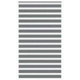 VidaXL Jaluzea tip zebra gri &icirc;nchis lățime țesătură 120,9 cm poliester